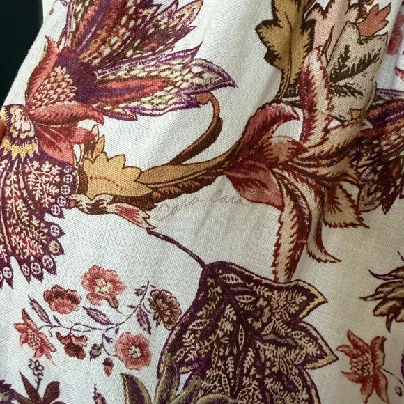 EUC Cara Cara Blue Hill Floral Print linen Dress - Picture 3 of 11